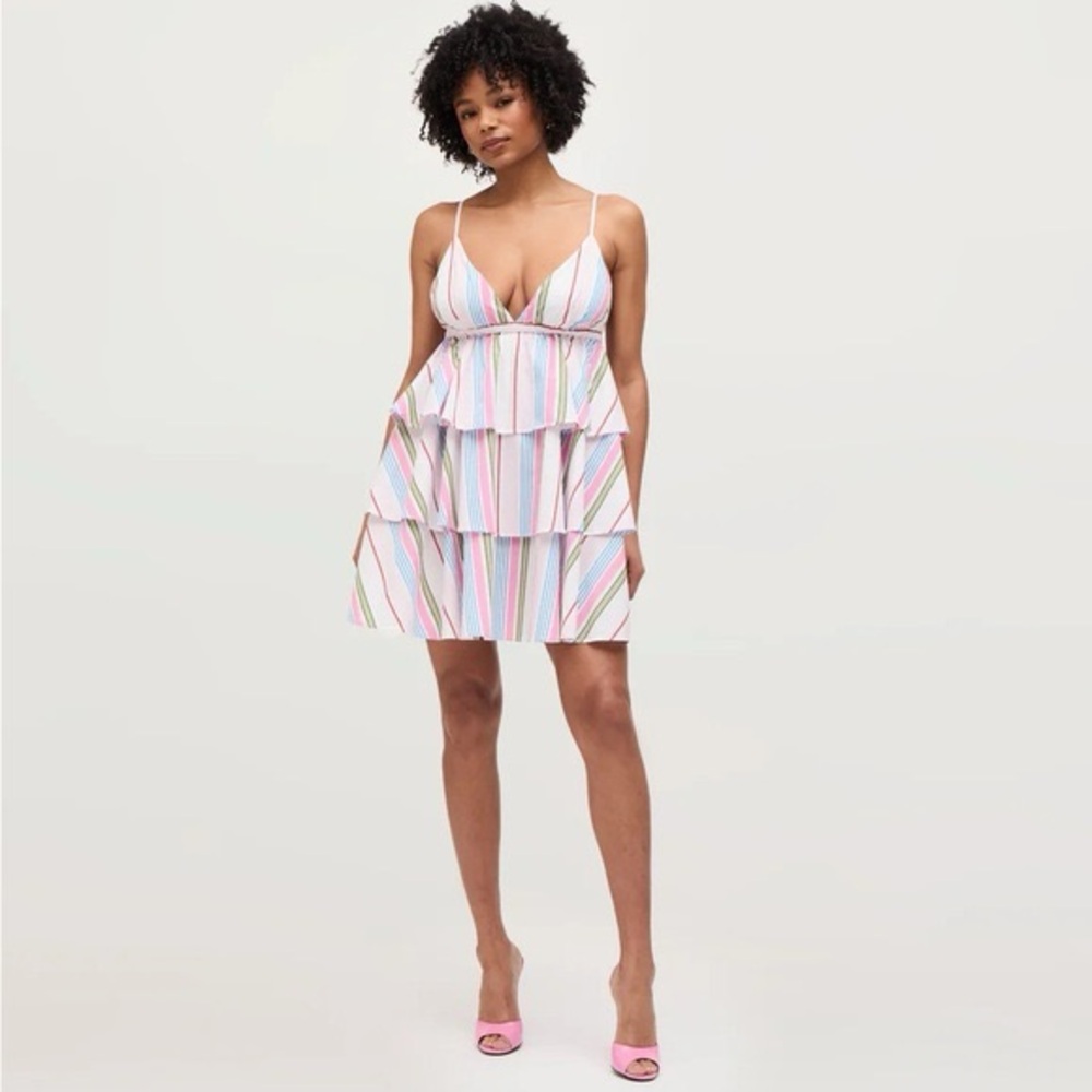 Hill House Gigi Dress in Rainbow Stripe